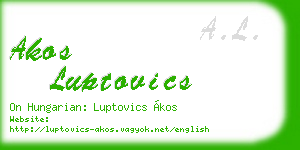 akos luptovics business card