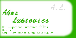 akos luptovics business card